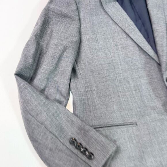 J. Crew Jacket Mens Size 42R Gray Solid Wool Long-Sleeve Suit Blazer Ludlow - Picture 5 of 10